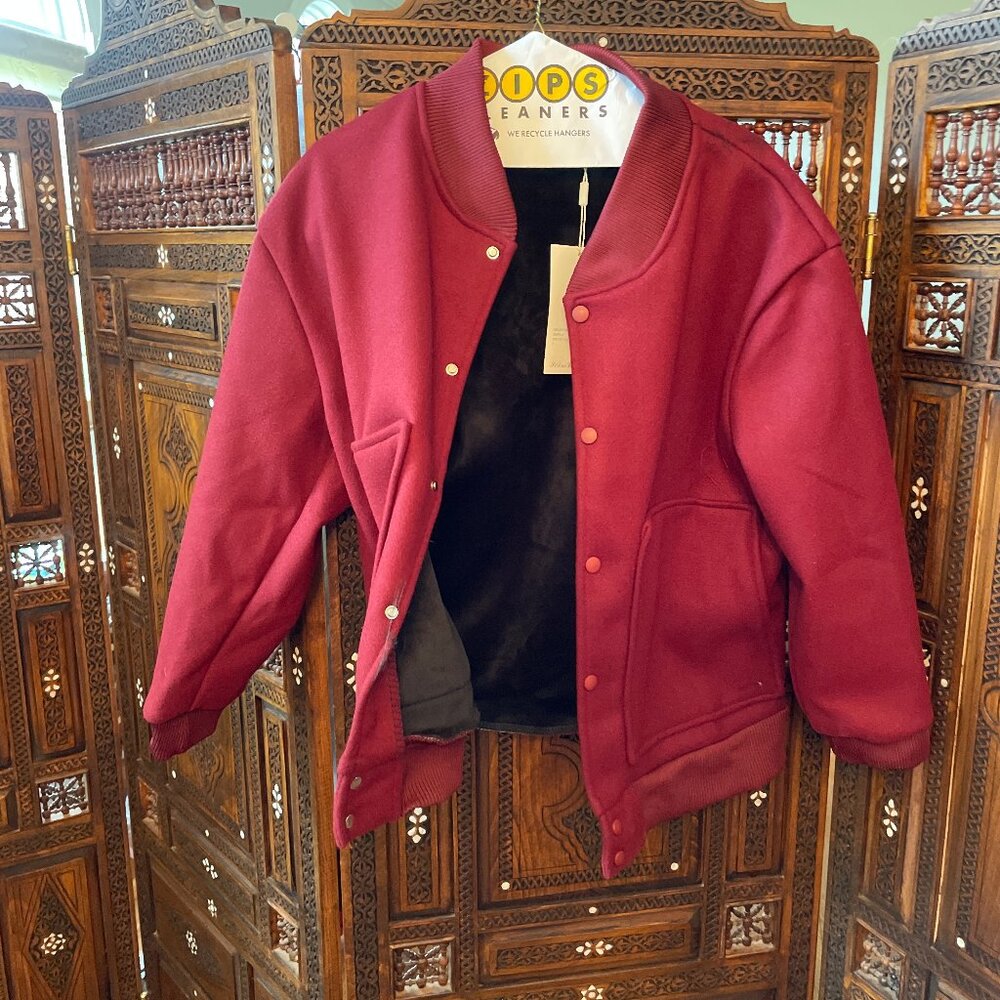 Red Bomber Jacket Mens XL
